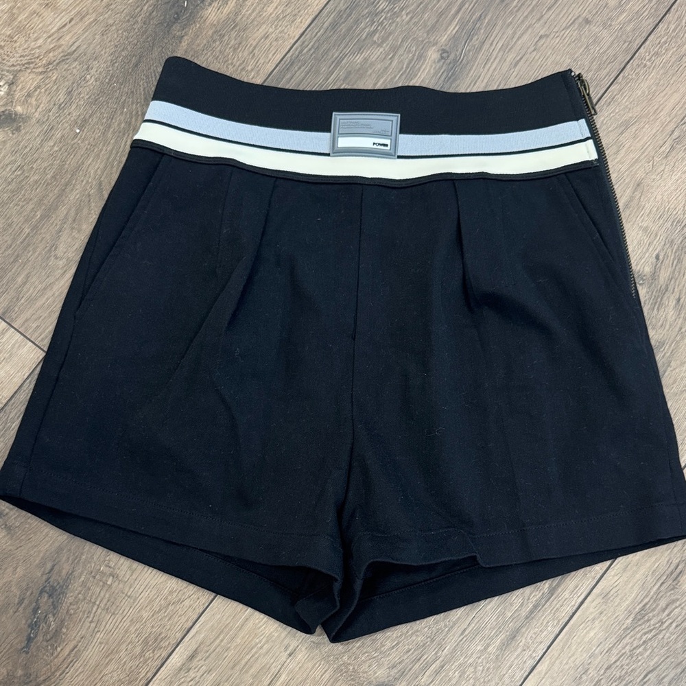 JP Fashion Black Women's Shorts with Stripe Detail